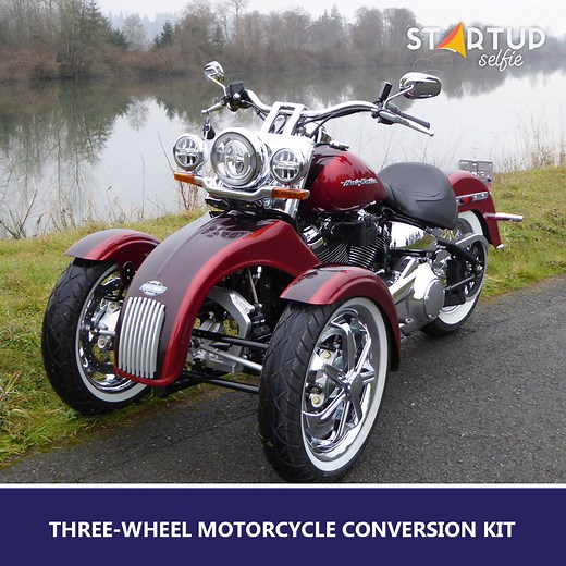 The three-wheel motorcycle conversion that lets you lean. | Startup Selfie