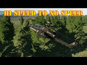 DCS Apache quick stop from high speed: 110-130 knots to stop and hover.