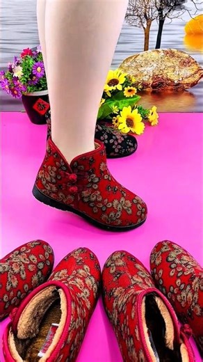 Beautiful l Trending Chinese Embroidered Winter Newstock Shoes classic design " #shortsfeed