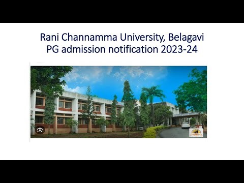 PG admission notification 2023-24: Rani Channamma University, Belagavi (link in description