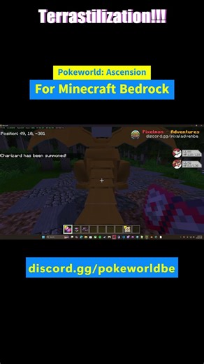Terrastilization!!! #bedrockserver #minecraftbedrock #pixelmonminecraft #pixelmonserver