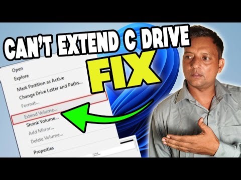 Fix the 'C Drive Can't Be Extended' Error in Windows 11 (2026) – Step-By-Step Tutorial!