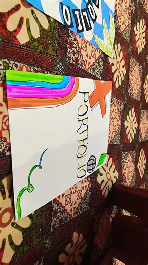 PORTFOLIO cover design ✨#school project #viral #shorts