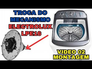 Assembly of the Electrolux LPE16 washing machine mechanism, new models, STEP BY STEP. (Video 02)