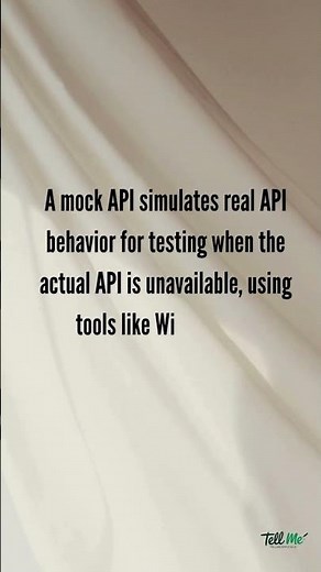 What is a Mock API? | Explained in 30 Seconds #softwaretesting #restapi #apis