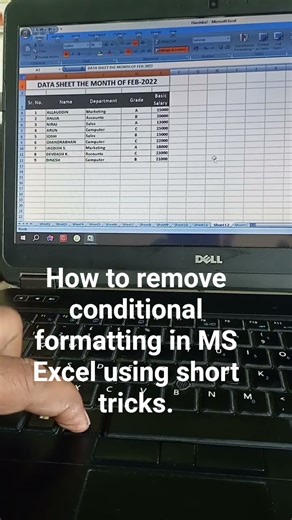 How to remove conditional formatting in MS Excel using short tricks. #excel #conditional #shorts