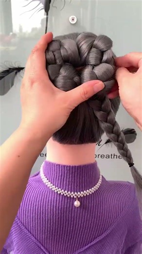 Elegant Flower Bun Hairstyle 🌸 | Easy Bridal & Party Hair Tutorial 😍🔥#shorts