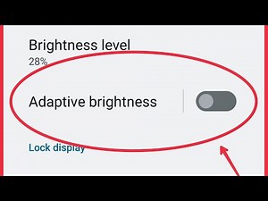 How To Turn ON/OFF Adaptive brightness In Android