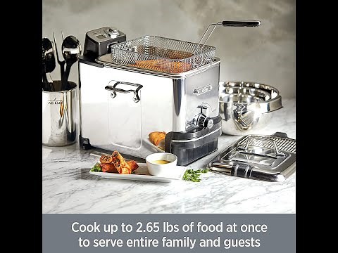 All-Clad Deep Fryer with Basket, Easy Clean, Oil Filtration, Large Capacity 3.5 L / 2.6-Pound