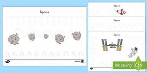 Space Pencil Control Worksheets