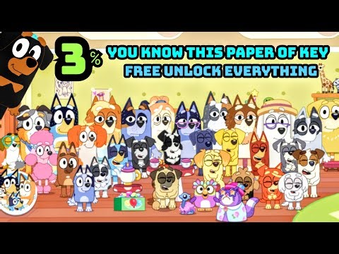 Bluey Let's Play 3℅ You Know This Paper Of Key Free Unlock Everything In Bluey Lets Play