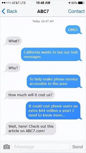 150K views · 2.2K reactions | OMG! California officials are voting next month on a proposal to tax text messages. Details: https://abc7.la/2PzgRHL | ABC7 | Facebook