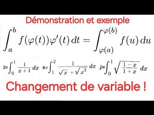 Comprendre l'intégration par changement de variable-(demo et exemples)