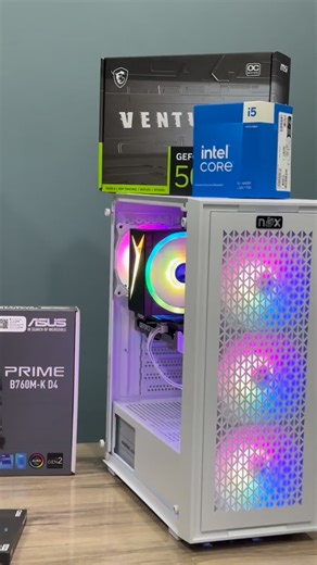 #gamingsetif CONFIG : CPU INTEL I5 14400F AIR COOLING GAMDIAS BOREAS M1-610 ARGB BLACK CM INTEL ASUS PRIME B760M-K DDR4 RAM DDR4 CUSU 16GB 3200 MHZ SSD M2 NVMe DAHUA C900 512GB GPU RTX 5060 8GB OC MSI VENTUS X2 BLACK PSU ACER AC750 80 BRONZE FULL MODULAR PCIE-5 WHITE CASE NOX NEXUS 4FAN RGB WHITE COMBO CLAVIER MOUSE CASQUE GAMING GAMDIAS POSEIDON E2 3IN1 اذا حاب تطلب اي شيء متوفر عندنا اتصل بنا نحن في الخدمة و التوصيل لباب الدار و الدفع عند الاستلام ‎‏‎ارضاؤكم غايتنا مرحبا بالجميع ‎‏📦disponible