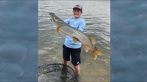 Landing a lunker: Young angler reels in 40 inch muskie