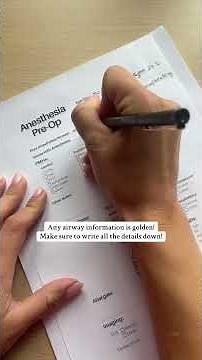 Part1/3 Anesthesia Pre-Op Template! How to get relevant data you need to impress! #medicalstudent