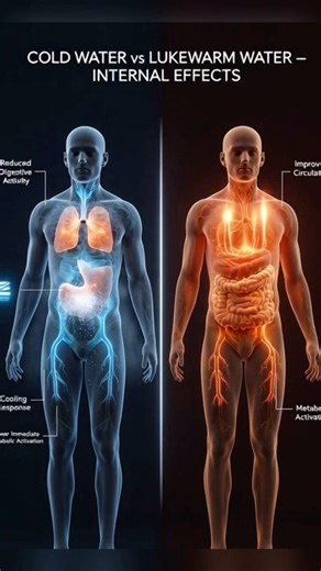 Cold Water vs Lukewarm Water | What Actually Happens Inside Your Body#shortsfeed #body #shorts