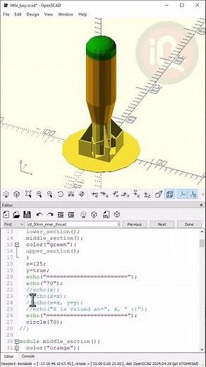 OpenScad: Echo #3dprinting #openscad