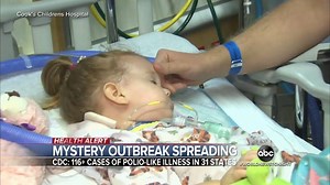 MYSTERY OUTBREAK SPREADS: The CDC is now confirming 116 cases in 31 states – and investigating 170 more – of an illness that can start like a common cold and possibly bring on Polio-like symptons, including partial paralysis. Erielle Reshef reports. abcn.ws/2RgY85l | ABC World News Tonight with David Muir