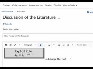 Posting To Discussions in ICollege GSU
