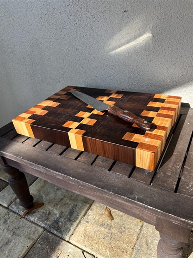 Handmade USA End-grain Butcher Block: Walnut, Maple, and Cherry Cutting Board - Etsy