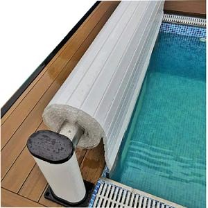 [Hot Item] Automatic Swimming Pool Cover PC Slats Electrical with Installation Over Water