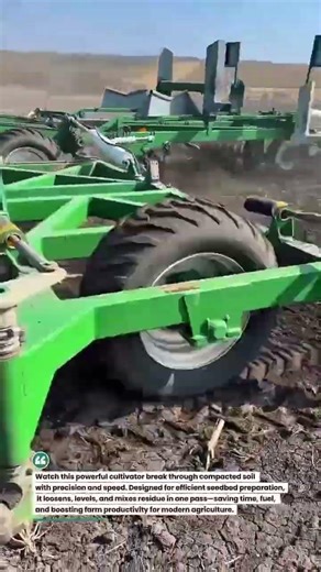 High-Speed Cultivator Crushing Soil Fast 🚜💨 #FarmingTech #SoilPrep #AgriWork