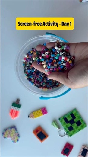 Screen-Free Summer Activity | Day 1: Fuse Beads #shorts #summercraft