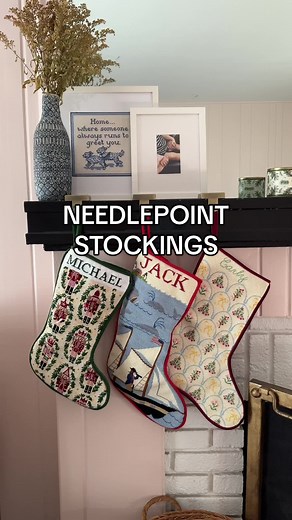 When needlepoint is trending on tiktok. I can’t recommend this hobby enough. It has been one of the very best things I’ve learned to do as an adult- it brings me all the joy! It is my favorite way to unwind at the end of a long day and has reduced my anxiousness immeasurably #needlepoint #needlepointstocking