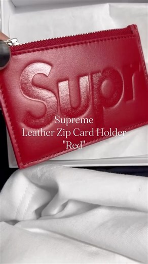 noriyasu kashiro | Supreme Leather Zip Card Holder "Red" @supremenewyork | Instagram