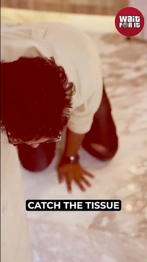 Catch the Tissue Challenge 😯😆 | #shorts | Wait For It