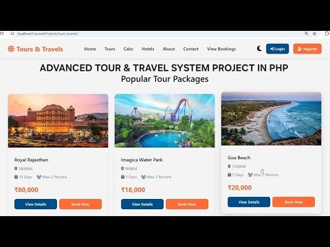 Tour and Travel Management Project in PHP | Final Year BCA Project 2026 🔥