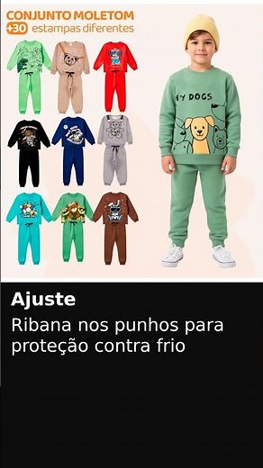 Kit 3 Conjuntos Moletom Infantil: Estilo e Conforto