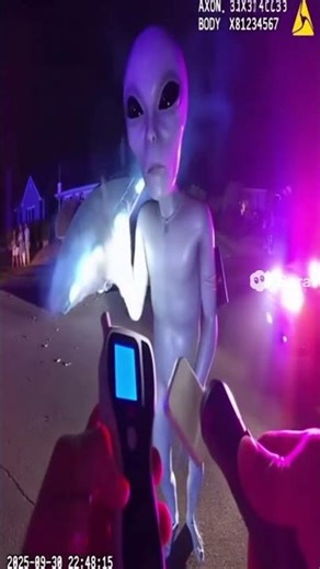UFO Crash By Drunk Alien - Ring Camera & Cop Body Cam Footage