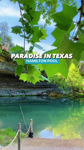 PARADISE IN TEXAS AT HAMILTON POOL! ☀️ Follow @theaustintourist for more! Hamilton Pool Preserve is 20 miles west of Austin. It’s known as one of the best swimming holes in Texas. I recommend you go soon while you can swim in it. You must make a reservation ahead of time & please pick your trash. ✨easy .25 mile hike ✨reservation per vehicle is $12. Entrance fee is $8 for adults & free for children 📍24300 Hamilton Pool Rd, Dripping Springs, TX 78620 Save & share, this Texas bucket list spot. . .