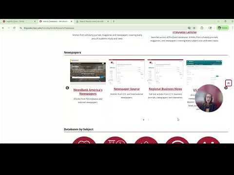 Library website overview