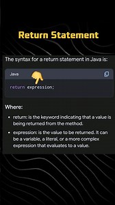 🎯 Return keyword / statement in java (Hindi) #javaprogramming #coding #tech #dailyshorts