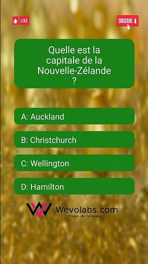 Une vraie piège ! Quelle est la capitale de la Nouvelle-Zélande ?