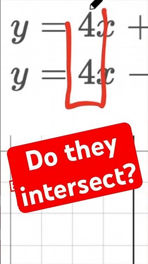 Do these lines intersect? (Parallel lines example) #shorts