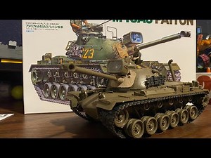 M48A3 Patton tank model kit by Tamiya assembly