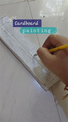 easy cardboard painting lotus 🪷 ✨️ #diy #painting