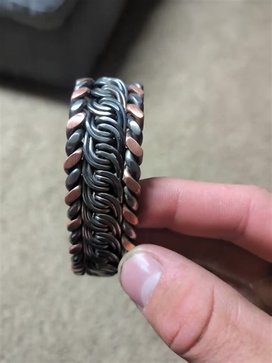 Handcrafted Copper & Steel Welded Braid Bracelet - Etsy