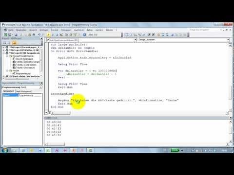 Excel # 332 - VBA-Prozeduren unterbrechen - EnableCancelKey