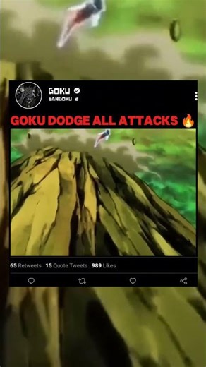 Goku dodge all attacks 🔥 #goku #dbz #anime