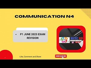 COMMUNICATION N4 : JUNE 2023 PAPER 1 REVISION
