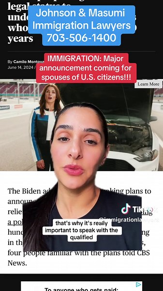 ‼️🚨major immigration update! the Biden Administration plans to announce one of the largest immigration relief programs in recent history. The rumored announcement would offer work permits and deportation protections to unauthorized immigrants married to U.S. citizens, as long as they have lived in the United States for at least ten years. Another plan being prepared by the Biden Administration would streamline the process for DACA recipients and other undocumented immigrants to request waivers 