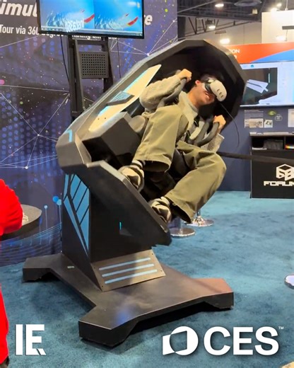 What would it be like to fully experience riding a fighter jet from the safety of your own home? This person certainly experienced it using the Forum8's VR360 Degree Simulator. Could you be next in line? #engineering #InterestingEngineering #CES #CES2025 | Interesting Engineering