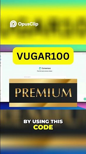 100% FREE Consensus Premium with Discount Code VUGAR100 #artificialintelligence #chatgpt #ai