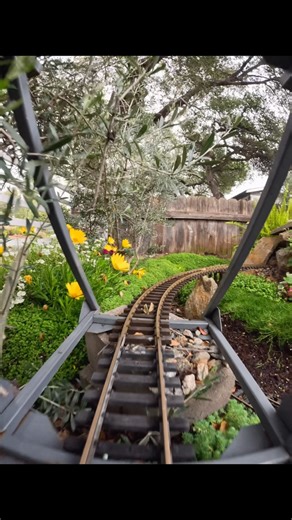 Bungalow Heaven Railroad on Instagram: "Back when everything was so green and our tunnel worked #modeltrains #modelrailway #gardenrailroad #gardenrailway #trains"