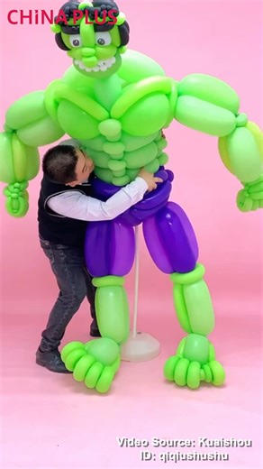 Incredible: The Hulk has lost weight! A talented balloon artist created this lighthearted model of the heavyweight Marvel Comics character to entertain his fans. #FunChina #Duanwu #DragonBoatFestival #foryou #creative | China Plus Culture